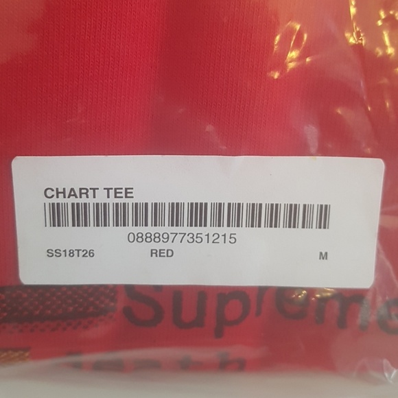 Supreme  chart tee SS/18 - Picture 3 of 7